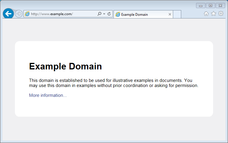 A web page to be retreived by the clinet program